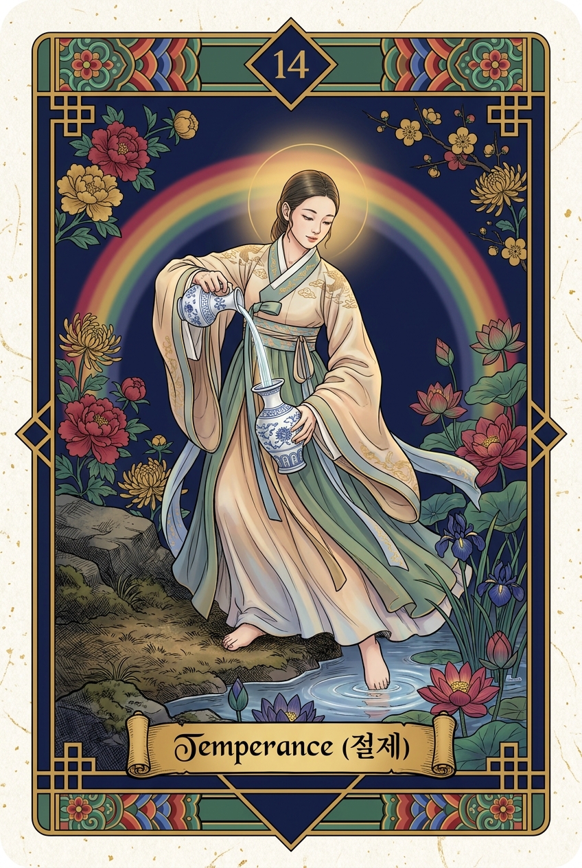 Temperance (절제) — KSaju tarot card