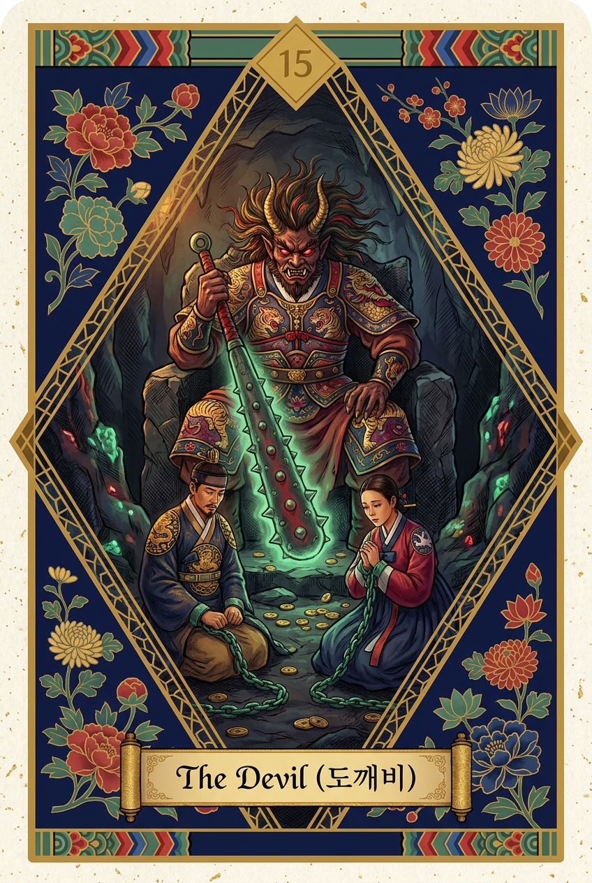 The Devil (도깨비) — KSaju tarot card